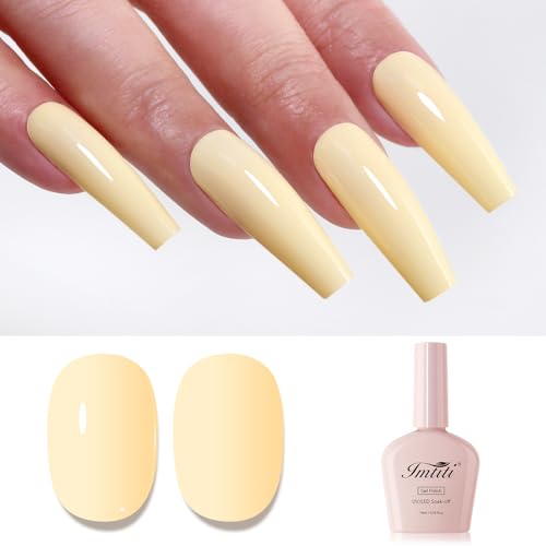 Imtiti Yellow Gel Nail Polish, Butter Yellow Nail Gel Polish High...