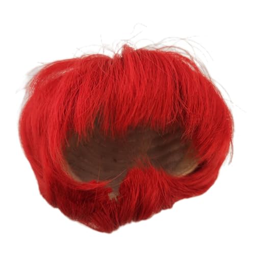 bjd sd 1/4 Uncle Antique Doll Wig Head Circumference 7-8inch(18-19cm) red Hair Set Cute Short Hair