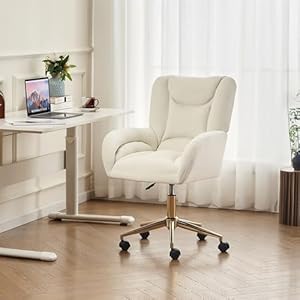 GYNGTLC Drehstuhl Elfenbein für Home-Office