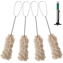 Calvana Extra Long Handle Tire Lubricant Brush Applicator Swab Set Pack of 4, 12.5 Inch Long, Come with Tread Depth Gauge | Universal Fit for Most Common Lube Buckets