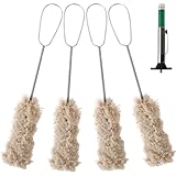 Calvana Juego de 4 cepillos aplicadores de cepillo lubricante para neumáticos de mango extralargo (paquete de 4),viene con medidor de profundidad de banda de rodadura | Ajuste