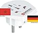 Produktbild Reiseadapter - Auslandsadapter auf Deutschland Schukostecker - Strom Netz Adapter für Stecker aus Marokko 220-230V Umwandlungsstecker Reisestecker German Travel Adapter Morocco