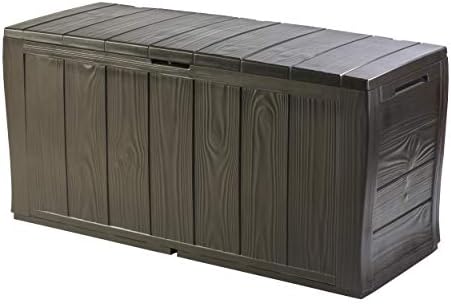 Keter Sherwood Outdoor Storage Box Garden Furniture, 117 x 45 x 57.5 cm - Brown