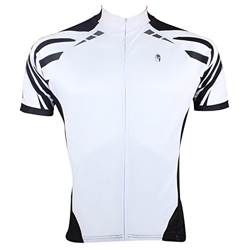 Paladin Zebra Stripe de cyclisme pour homme haut à manches courtes pour vêtements Vélo Jersey pour homme blanc