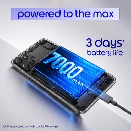 Image of Motorola G77 Power (Pantone Impenetrable, 8GB RAM, 128GB Storage) | MediaTek Dimensity 6400 Octa-Core Processor | 50MP + 8MP AI Dual Rear Camera | 32MP Front Camera | 6.72-inch FHD+ 120Hz Display |