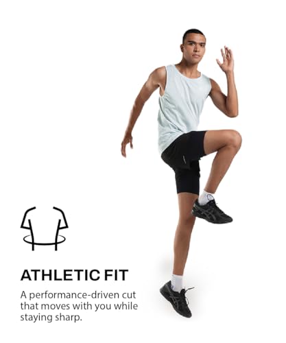 Image of TEGO Men's Pacer Tank | Lightweight Ultra-Breathable Running Tank | Moisture-Wicking | Athletic Fit | Chafe-Free Seams | Reflective Details | 100% Polyester Gym Tank Top