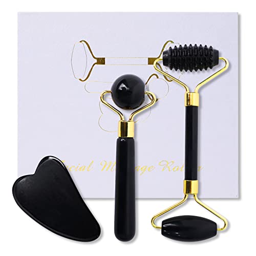 Rodillo facial SOARFLY gua sha facial masajeador facial guasha facial para calmar la piel y eliminar la hinchazón de los ojos