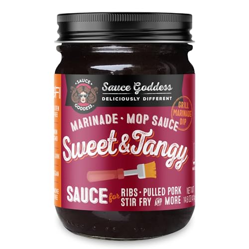 Sauce Goddess Sweet & Tangy Marinade & BBQ Sauce 14.6oz