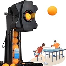 Automatic Table Tennis Machine, Automatic Ball Launcher, Table Tennis Robot, 36 Different Spin Balls Ping Pong Robot, for Ping-Pong Practicing Training Ball Machine