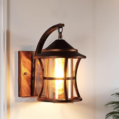 Image of SINOMAN Amber Glass Lamp Shade Cylindrical Transparent Golden Brown Globe for Pendant Lights, Wall Sconces, Chandeliers and Ceiling Fixtures Vintage Style Amber Glass Light Cover for Home