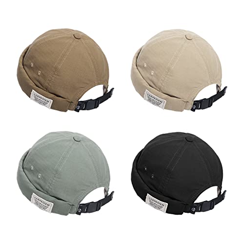 Clakllie Summer Docker Cap Men Women Hats Skullcap Beanie Worker Brimless Cap Adjustable Sailor Hat Hip Hop Dancing Hats #TOP1