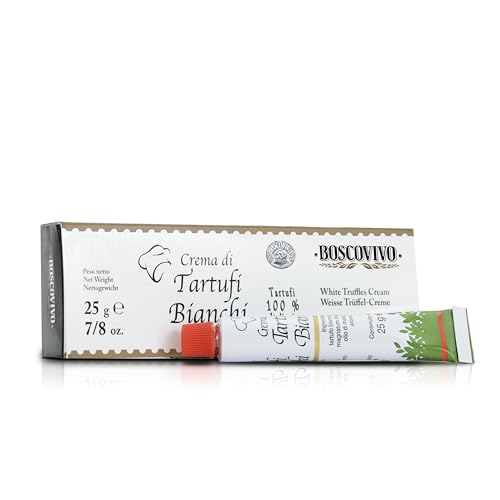 Boscovivo Trüffelcreme weiß, 56% weisse Trüffel Creme, Wintertrüffel, weißer Tuber Magnatum Pico, Alba 25 g