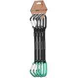 FIXE - Pack 4 Cinta Exprés Puput Wire para Escalada Deportiva y Vías Largas - Ligereza Extrema y Mosquetones Wire - Aluminio 7075 - Poliamida - Color Gris/Verde (24 cm)