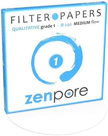 24 cm Lab Filter Paper, Standard Qualitative Grade 1 - ZENPORE Medium Flow 240 mm (100 Discs)