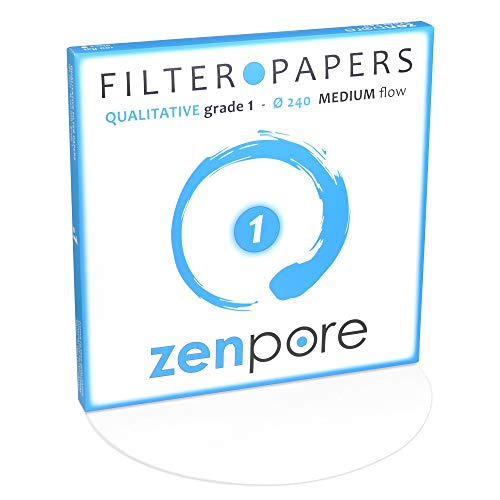 24 Cm Lab Filter Paper, Standard Qualitative Grade 1 - Zenpore Medium Flow 240 Mm (100 Discs) #TOP4