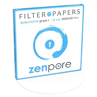 Qualitative Filter Paper 24cm Lab Filter Paper for Chemistry, Standard Qualitative Grade 1-Medium Flow 240mm(100 Discs)