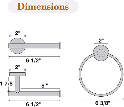 Ushower Towel Ring And Toilet Paper Holder Combo Set, Polished Chrome, Durable Sus304 Stainless Steel, 2 Piece #TOP1
