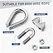 Homoyoyo 14Pcs Stainless Steel Wire Rope Clips Fastener Cable Clamps for Easy Operation Home Industrial Mechanical Use Versatile Clamping