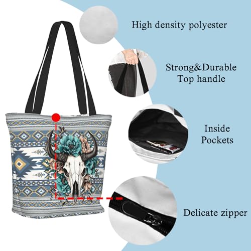 Tote Bag for Women Reusable Shopping Tote Bag Zippered Inspirational Scripture Shoulder Bags3