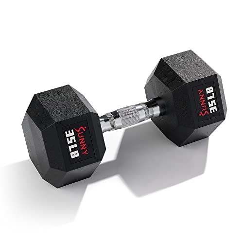 Sunny Health & Fitness Hex Dumbbell for Home Strength Training 35 lb - image 1