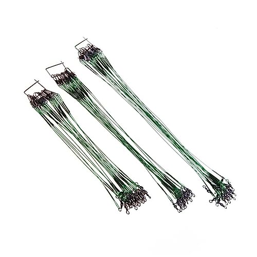 KOMBIUDA 60-Pack Stainless Steel - Fishing Line Heavy Duty Wire Spool Rigging Line for Saltwater/Freshwater 15cm 20cm 25cm