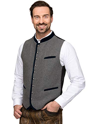 Preisvergleich Produktbild Stockerpoint Trachtenweste Alonso grau Nachtblau, Gr. 60