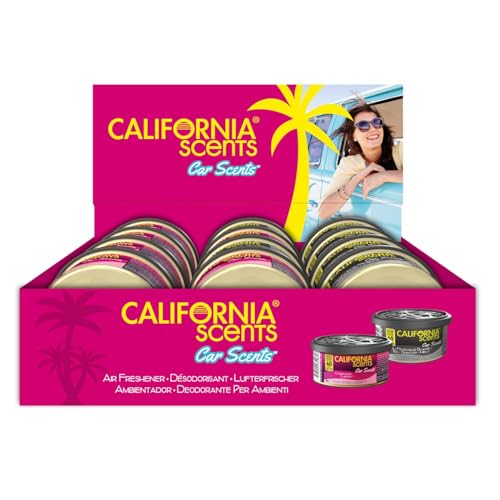 California Scents, Boite de Parfum Voiture, Lot de 12 Désodorisants Voiture Parfum Assortis,...