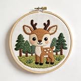 【Complete Punch Needle Starter Kit】 ：Our punch needle kit includes pre-printed cotton fabric（fabric size 30x30cm, patten size 18x18cm）, vibrant embroidery yarns, punch needle tool( our punch pen have lid more safe when use pen),and English instructio...