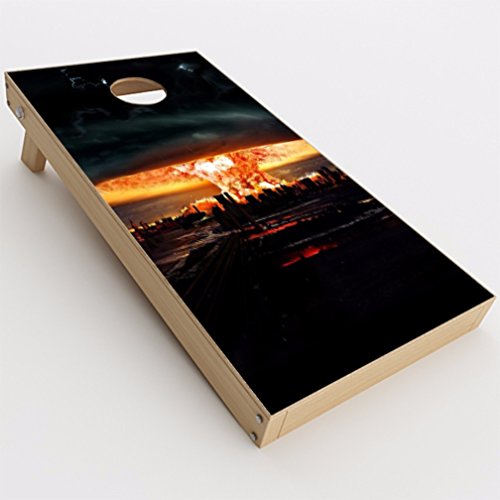 Skin Decal Vinyl Wrap for Cornhole Game Board Bag Toss (2xpcs.) / Mushroom Cloud, Atom Bomb