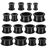 XAVSWRDE 8 Pares de Dilatadores de Orejas de Silicona Blanda Expansor de Oreja de 8 Tamaños Dilatacón de Oreja de 6 mm 8 mm 10 mm 12 mm 14 mm 16 mm 18 mm 20 mm para Hombres y Mujeres, Negro