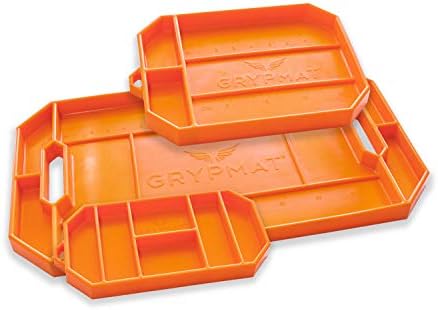 Grypmat Pro, Original Flexible Tool Tray Organizer, Industrial Strength, and Heat Resistant Silicone-Polymer Mat, Non-Magnetic, Grips To Any Surface With Easy Clean Up, Seen on Shark Tank (Trio Pack)