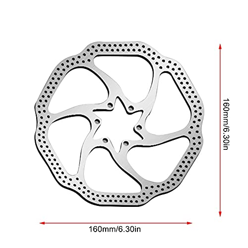 HHuin 180 mm / 160 mm 6 inch roestvrij staal fiets rotor remschijf MTB fiets remvoering voor mountainroad… - Afbeelding 5