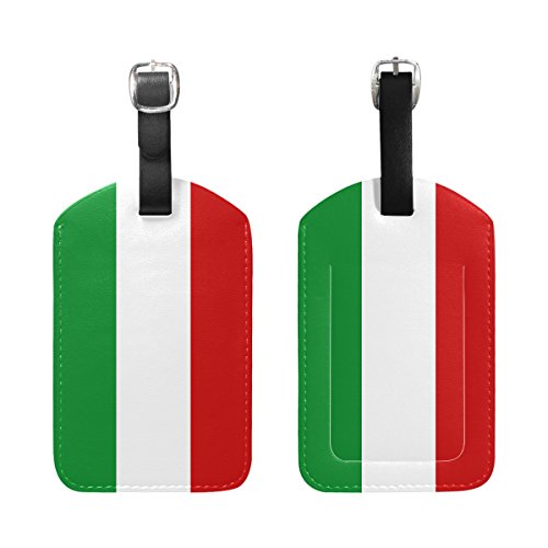 Top Carpenter 2 pacotes com a bandeira da Itália Bolsa de mão para bagagem de mão com etiqueta de id