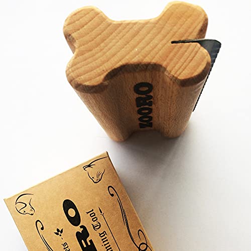 Leiky Zooro Haustierkamm Holzkamm mit Stahlzinken für Kurzhaarhunde und Katzen