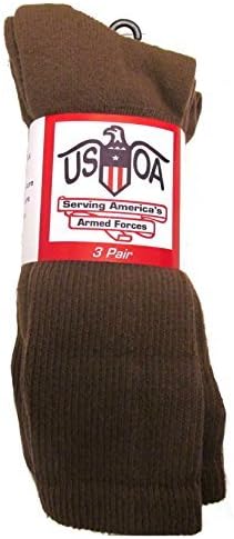 Men's Military Boot Socks COYOTE BROWN - 3 PAIR - MEDIUM