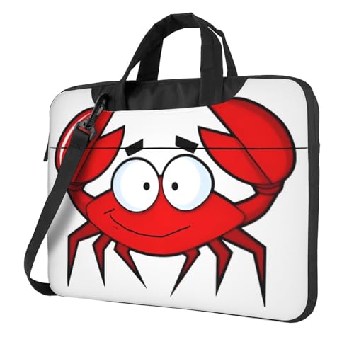 Sac à bandoulière pour ordinateur portable avec poignée ergonomique et motif crabe