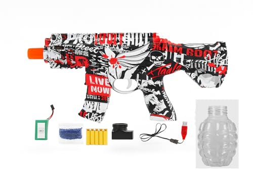 Image of Electric Gel Blaster Toy Gun with Rechargeable Battery, Gel Balls, Scope & Tactical Accessories - Outdoor Shooting Toy for Kids & Adults (Soft Dart Gun - 31 CM)
