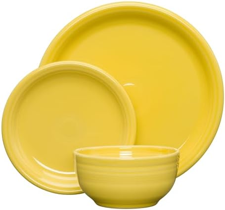 Fiesta® Bistro Coupe 3-Piece Dinnerware Set – Durable Ceramic, Le...