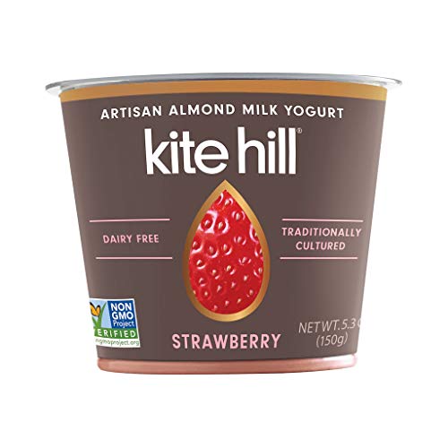 Kite Hill Artisan Almond Milk Yogurt Strawberry, 5.3 Oz (Pack Of 12)