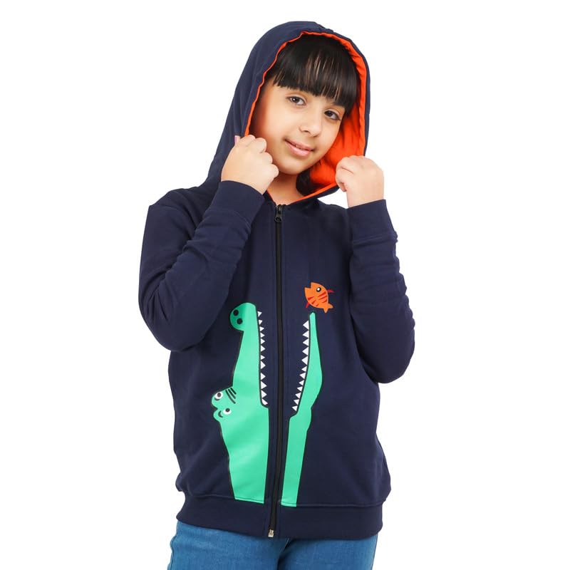 Image of Real Basics Girls Cotton Hooded Sweatshirt (Pack of 1)