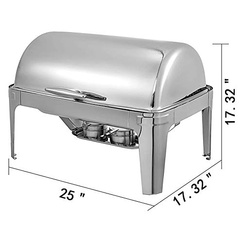 Ensemble de réchaud 9L chafing dish de qualité supérieure avec casseroles d'eau - 4