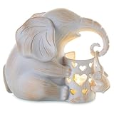 Elephant Gifts for Women Mom Decor : Romadedi Candle Holder Birthday from Daughter Christmas Sentimental Living Room Home Decoration White with Goldbrush