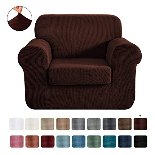 CHUN YI Stretch Sofa Slipcover 2-Piece Couch Cover Furniture Protector, Settee Coat Soft