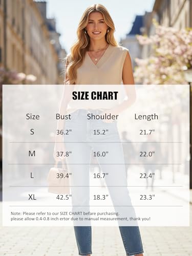 Image of Wowcarbazole Women's V Neck Sweater Vest Sleeveless Ribbed Knit Pullover JK Uniform Classic Basic Tank Tops