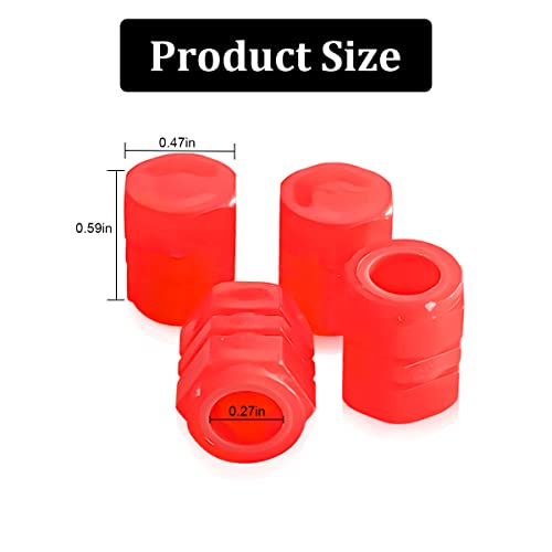 image for AUKEPO 12PCS Fluorescent Car Tire Valve Stem Caps, Auto Corrosion Resi