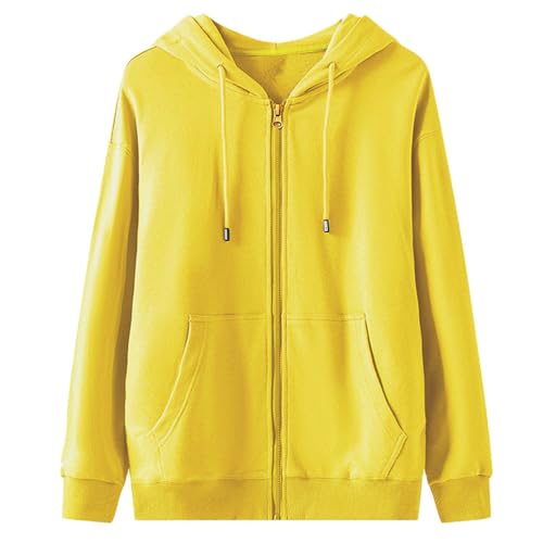 Zip up Hoodie Men Sweatshirts Classic Long Sleeve Fall Winter Tops Lightweight Solid Color Jacket with Pocket Casual