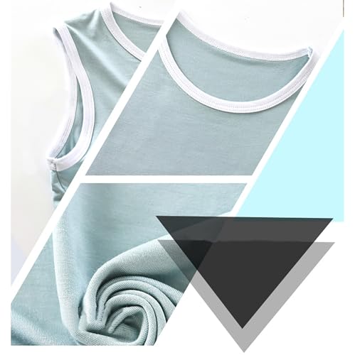 Conjunto de colete infantil fino para meninos e meninas, sem mangas, ar condicionado, roupas para be