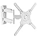 ONKRON Supporto TV BIANCO Staffa TV parete Full Motion da 32"-65" pollici fino a 35 kg per LED LCD Plasma VESA max. 400 x 400 mm M4-WHT
