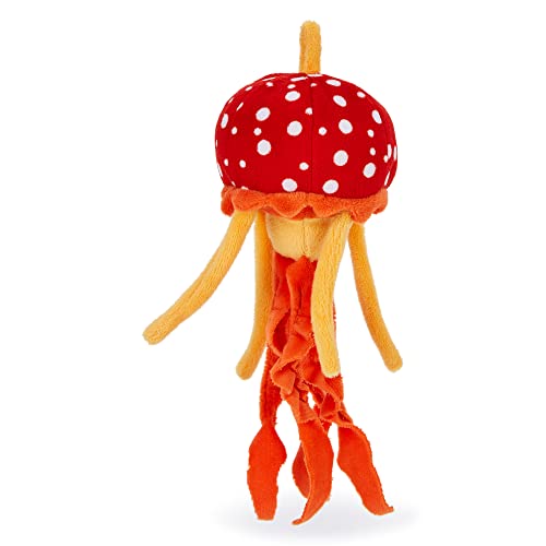 Image of Zappi Co Plush Children's Stuffed Soft Cuddly Plush Toy-Part of Safari Animals Collection, Perfect for Kids (23cm Height) (Jellyfish (Red))