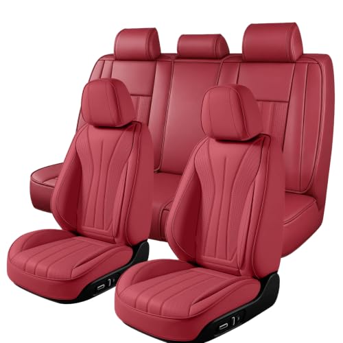 Image of Car Seat Covers Full Set for Toyota Tacoma 2000-2026, red